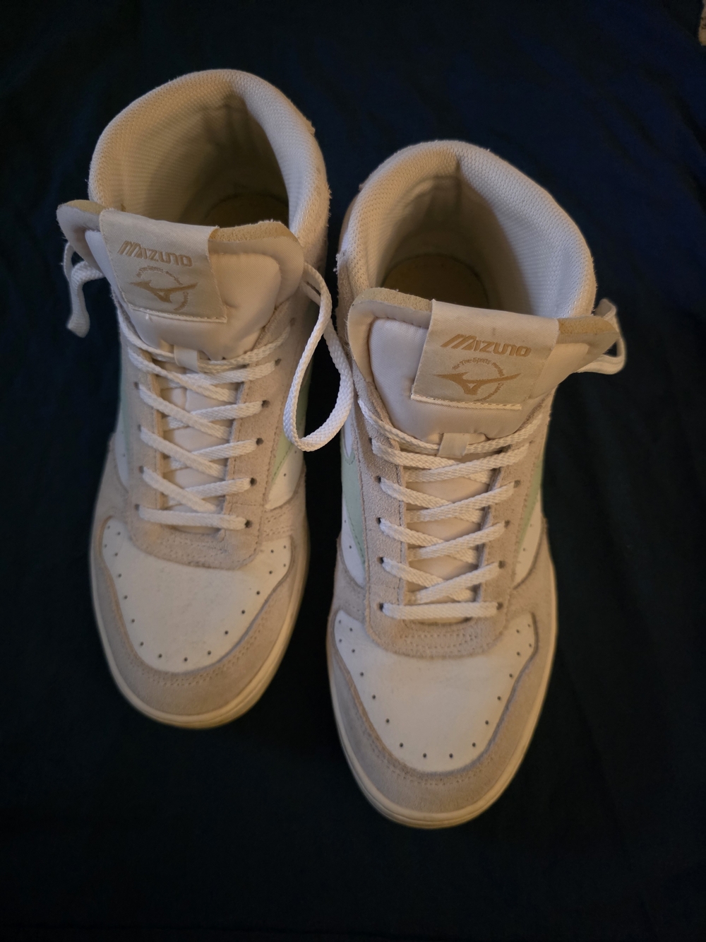 Mizuno Beige High-Top Sneakers 9-9.5